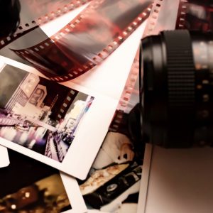 Display von Fotoapparat, Print und Filmrolle